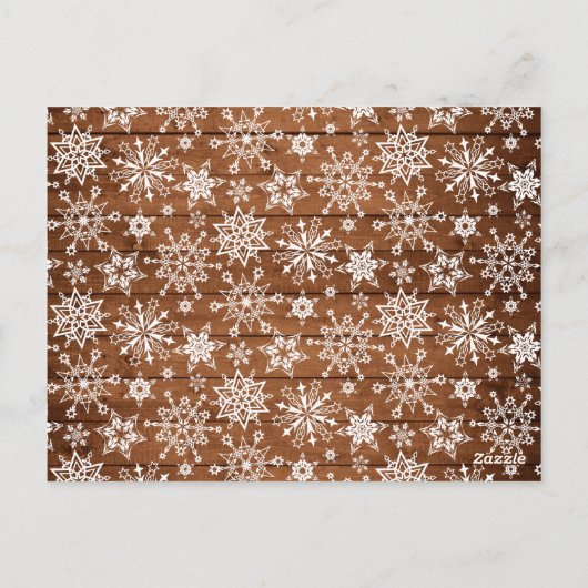 Budget Weihnachten Rustikale 3 FOTO Grußkarte Postkarte (Rückseite)