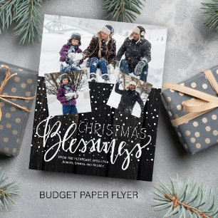 Budget Weihnachten rustikales Holz Foto Winter Fei Flyer
