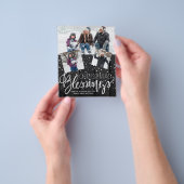 Budget Weihnachten rustikales Holz Foto Winterurla Flyer (Gruppe)