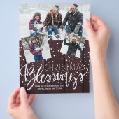 Budget Weihnachten rustikales Holz Foto Winterurla Flyer (Hand)