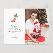 Budget Weihnachten Strumpf Hinweis Foto Weihnachte Flyer (Vorne)