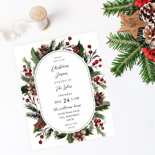 Budget Weihnachts-Beeren & Tannen-Dinner oder Part Flyer