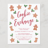 Budget Weihnachts-Cookie-Exchange-Party Einladung (Vorderseite)