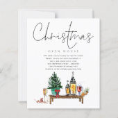 Budget Weihnachts Open House Lanterns Einladung (Vorderseite)