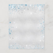 Budget Weihnachts Party Silber Glitzer Einladung (Rückseite)