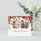 BUDGET Weihnachts-Poinsettia-Foto Personalisiert (Stehend Vorderseite)