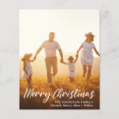 Budget Weihnachts-Script-Foto Overlay Holiday Card (Vorderseite)