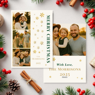 Budget Weihnachtsfamilienfoto  Feiertagskarte