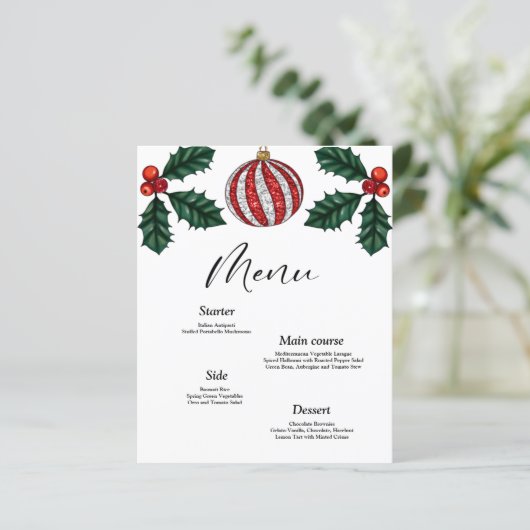 Budget Weihnachtskarte (Stehend Vorderseite)