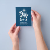 Budget Weihnachtskarte Krippe Blau & Weiß Flyer (Gruppe)