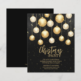 Budget Weihnachtsschmuck Black and Gold Einladunge