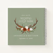 Budget Weiß Blumen Hochzeitsbuch rustikal Notizblock (Rückseite)