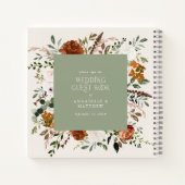 Budget Weiß Blumen Hochzeitsbuch rustikal Notizblock (Rückseite)