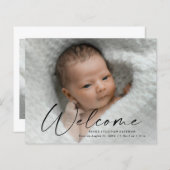 Budget Welcome Baby Foto Danke Karte (Vorne/Hinten)