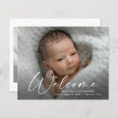 Budget Welcome Baby Foto Danke Karte (Vorne/Hinten)