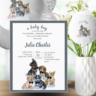 Budget Welpe Hund Thema Niedlich Baby Dusche
