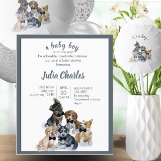 Budget Welpe Hund Thema Niedlich Baby Dusche