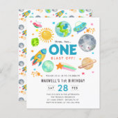 Budget Weltraum 1 Geburtstag Party Rocketship (Vorne/Hinten)