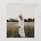 Budget Western Foto Girl Kinderdusche Einladung (Rückseite)