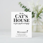 Budget We've Moved New Address Cat Pet Moving Card (Stehend Vorderseite)