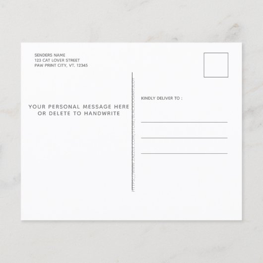 Budget We've Moved New Address Cat Pet Moving Card (Rückseite)