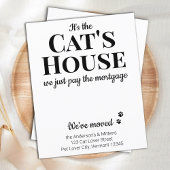 Budget We've Moved New Address Cat Pet Moving Card