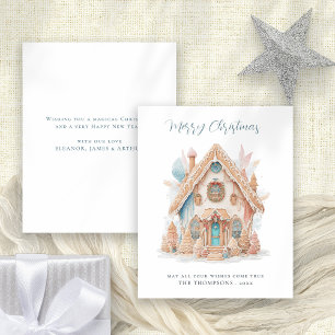 Budget Whimsical Boho House Frohe Weihnachtskarte