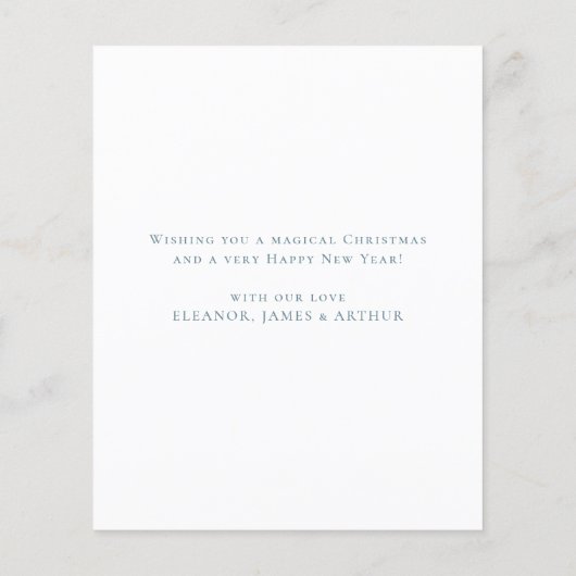 Budget Whimsical Boho House Frohe Weihnachtskarte (Rückseite)