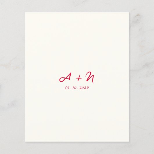 Budget Whimsical Colorful Monogram QR Code Wedding (Rückseite)