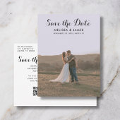 Budget Whimsical Foto QR Code Save the Date Ankündigungspostkarte