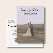 Budget Whimsical Foto QR Code Save the Date Ankündigungspostkarte