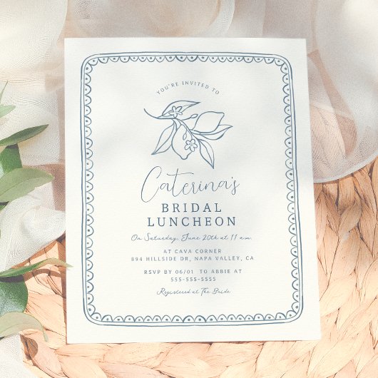 Budget Whimsical Lemon & Blue Brautparty