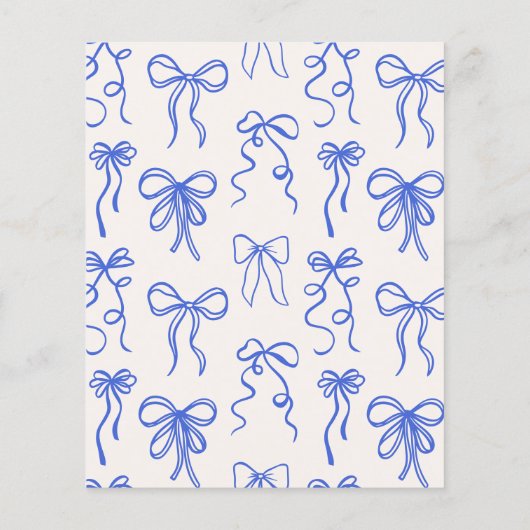 Budget Whimsical Quirky Blue Bow Baby Boy Dusche (Rückseite)