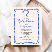 Budget Whimsical Quirky Blue Bow Boy Baby Dusche