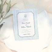 Budget Whimsical Retro Blaue Streifen Hochzeit