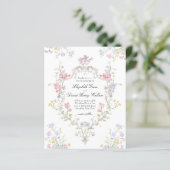 BUDGET Whimsical Rococo Floral Crest Wedding (Stehend Vorderseite)