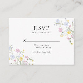 Budget Whimsical Rococo Floral Crest Wedding Rsvp Begleitkarte
