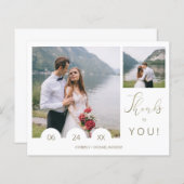 Budget Whimsical Typografy Script 2 Foto Wedding (Vorne/Hinten)