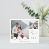 Budget Whimsical Typografy Script 2 Foto Wedding (Stehend Vorderseite)