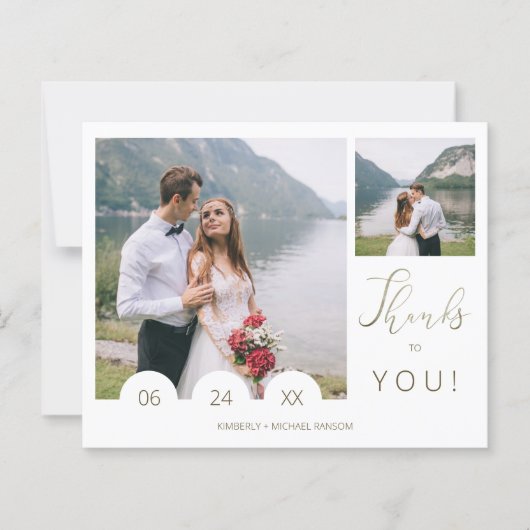 Budget Whimsical Typografy Script 2 Foto Wedding (Vorderseite)