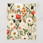 Budget Whimsical Wildblume Meadow Wedding (Rückseite)