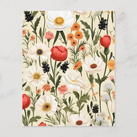 Budget Whimsical Wildblume Meadow Wedding (Rückseite)