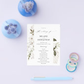 Budget White Boho Blumenzeremonie Flyer (Einzeln)