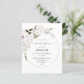 Budget White Boho Floral Brautparty (Stehend Vorderseite)