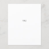 Budget White Boho Floral Menu (Rückseite)