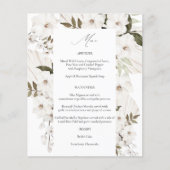 Budget White Boho Floral Menu 2 Flyer (Vorne)