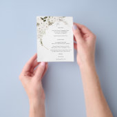 Budget White Boho Floral Menu Flyer (Gruppe)