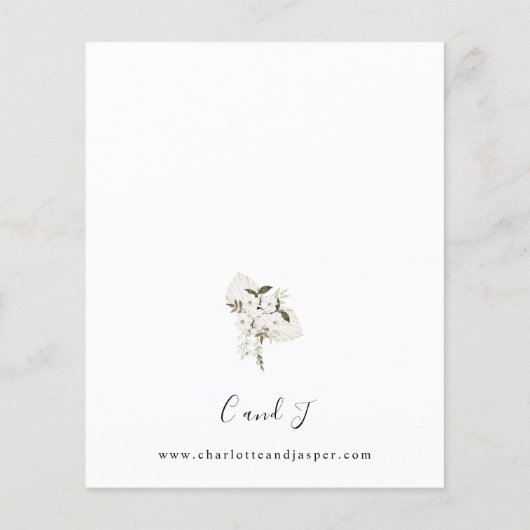 Budget White Boho Floral Wedding (Rückseite)