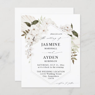 Budget White Boho Floral Wedding V2 LN