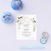 Budget White Boho Floral Wedding V2 LN Flyer (Einzeln)